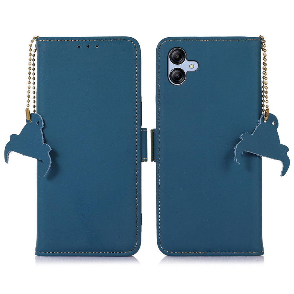 For Samsung Galaxy F14 5G RFID Blocking Phone Cover Genuine Cow Leather Wallet Stand Smartphone Case For Samsung Galaxy F14 5G RFID Blocking Phone Cover Genuine Cow Leather Wallet Stand Smartphone Case